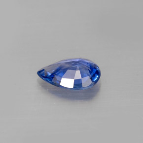 Saphir bleue naturelle en forme de poire, 0,67 ct, VVS-VS
