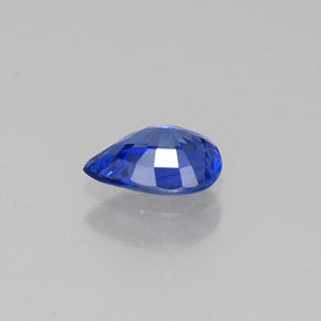 Saphir bleue naturelle en forme de poire, 0,67 ct, VVS-VS