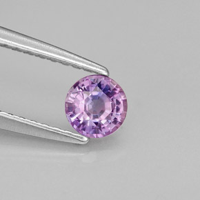 Saphir violet naturelle coupe roude, 0,45 ct, VS