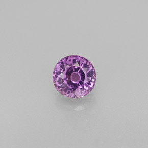 Saphir violet naturelle coupe roude, 0,44 ct, VS