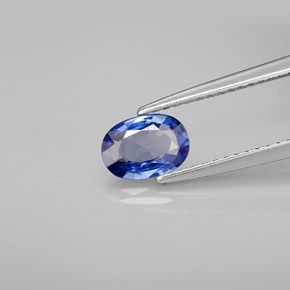 Saphir bleue naturelle coupe ovale, 0,75 ct, VVS-VS
