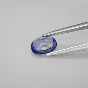Saphir bleue naturelle coupe ovale, 0,75 ct, VVS-VS