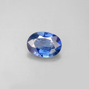 Saphir bleue naturelle coupe ovale, 0,77 ct, VS