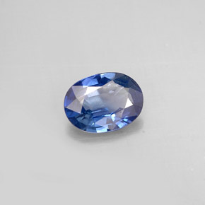 Saphir bleue naturelle coupe ovale, 0,77 ct, VS