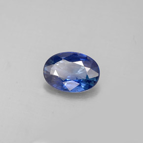 Saphir bleue naturelle coupe ovale, 0,76 ct, VS