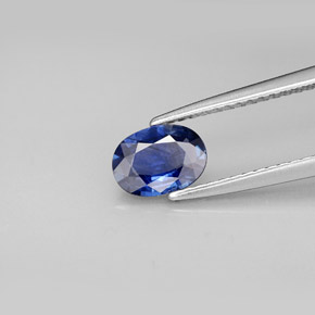 Saphir bleue naturelle coupe ovale, 0,76 ct, VS