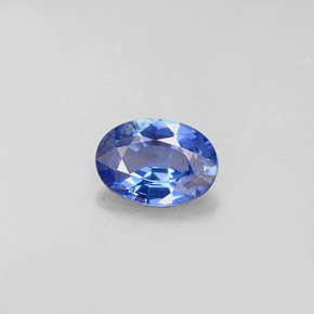 Saphir bleue naturelle coupe ovale, 0,73 ct, VS-SI