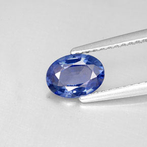 Saphir bleue naturelle coupe ovale, 0,73 ct, VS