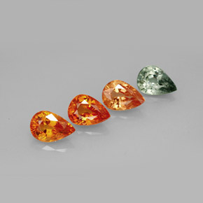 Achetez naturel ct multicolore saphir gems, en forme de poire, en provenance tanzanie chez gemselect. en stock, livraison internationale!