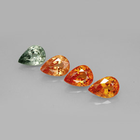 Achetez naturel ct multicolore saphir gems, en forme de poire, en provenance tanzanie chez gemselect. en stock, livraison internationale!