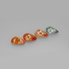 Achetez naturel ct multicolore saphir gems, en forme de poire, en provenance tanzanie chez gemselect. en stock, livraison internationale!