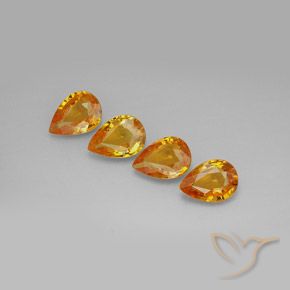 Shop natural 3.19ct Doré-orange foncé Saphir gems, En forme de poire, from Tanzanie at GemSelect. In stock, global shipping!
