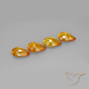 Shop natural 3.19ct Doré-orange foncé Saphir gems, En forme de poire, from Tanzanie at GemSelect. In stock, global shipping!