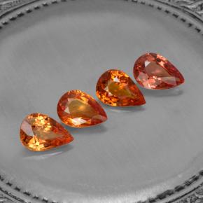 Achetez naturel 2,99ct orange saphir gems, en forme de poire, en provenance tanzanie chez gemselect. en stock, livraison internationale!