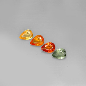 Achetez naturel ct multicolore saphir gems, en forme de poire, en provenance tanzanie chez gemselect. en stock, livraison internationale!