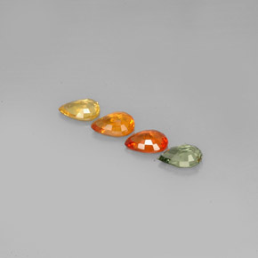 Achetez naturel ct multicolore saphir gems, en forme de poire, en provenance tanzanie chez gemselect. en stock, livraison internationale!