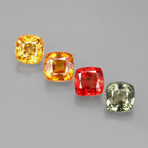 Achetez naturel 2,79ct multicolore saphir gems, coupe coussin, en provenance tanzanie chez gemselect. en stock, livraison internationale!