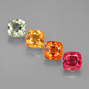 Achetez naturel ct multicolore saphir gems, coupe coussin, en provenance tanzanie chez gemselect. en stock, livraison internationale!