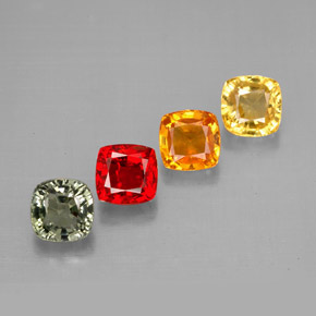 Achetez naturel ct multicolore saphir gems, coupe coussin, en provenance tanzanie chez gemselect. en stock, livraison internationale!