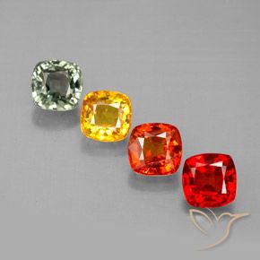 Achetez naturel 2,67ct multicolore saphir gems, coupe coussin, en provenance tanzanie chez gemselect. en stock, livraison internationale!
