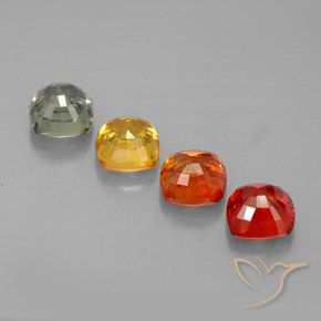 Achetez naturel 2,67ct multicolore saphir gems, coupe coussin, en provenance tanzanie chez gemselect. en stock, livraison internationale!