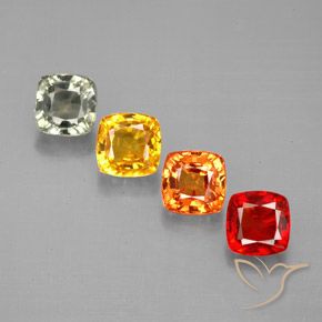 Achetez naturel 2,87ct multicolore saphir gems, coupe coussin, en provenance tanzanie chez gemselect. en stock, livraison internationale!