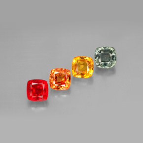 Achetez naturel 2,70ct multicolore saphir gems, coupe coussin, en provenance tanzanie chez gemselect. en stock, livraison internationale!