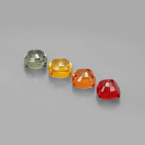 Achetez naturel 2,70ct multicolore saphir gems, coupe coussin, en provenance tanzanie chez gemselect. en stock, livraison internationale!