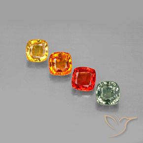 Achetez naturel 2,54ct multicolore saphir gems, coupe coussin, en provenance tanzanie chez gemselect. en stock, livraison internationale!