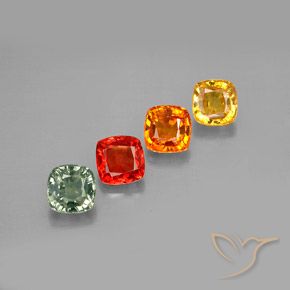 Achetez naturel 2,54ct multicolore saphir gems, coupe coussin, en provenance tanzanie chez gemselect. en stock, livraison internationale!