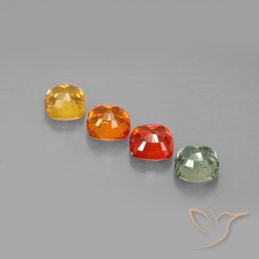 Achetez naturel 2,54ct multicolore saphir gems, coupe coussin, en provenance tanzanie chez gemselect. en stock, livraison internationale!
