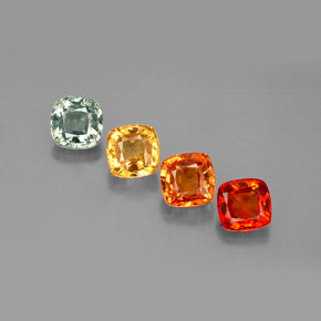 Achetez naturel 2,79ct multicolore saphir gems, coupe coussin, en provenance tanzanie chez gemselect. en stock, livraison internationale!
