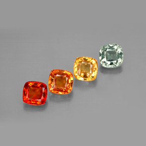 Achetez naturel 2,79ct multicolore saphir gems, coupe coussin, en provenance tanzanie chez gemselect. en stock, livraison internationale!
