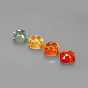 Achetez naturel 2,79ct multicolore saphir gems, coupe coussin, en provenance tanzanie chez gemselect. en stock, livraison internationale!