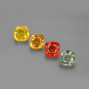 Achetez naturel ct multicolore saphir gems, coupe coussin, en provenance tanzanie (songea) chez gemselect. en stock, livraison internationale!