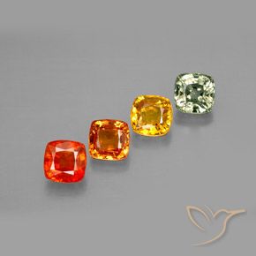 Achetez naturel 2,64ct multicolore saphir gems, coupe coussin, en provenance tanzanie chez gemselect. en stock, livraison internationale!