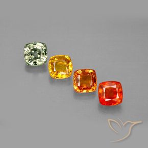 Achetez naturel 2,64ct multicolore saphir gems, coupe coussin, en provenance tanzanie chez gemselect. en stock, livraison internationale!