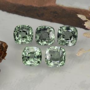 Achetez naturel 3,66ct vert saphir gems, coupe coussin, en provenance tanzanie chez gemselect. en stock, livraison internationale!