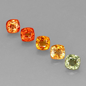 Achetez naturel 3,59ct multicolore saphir gems, coupe coussin, en provenance tanzanie chez gemselect. en stock, livraison internationale!