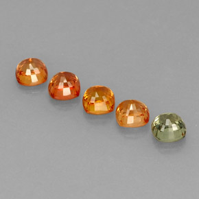 Achetez naturel 3,59ct multicolore saphir gems, coupe coussin, en provenance tanzanie chez gemselect. en stock, livraison internationale!