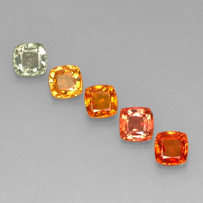 Achetez naturel ct multicolore saphir gems, coupe coussin, en provenance tanzanie chez gemselect. en stock, livraison internationale!