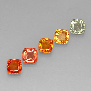 Achetez naturel ct multicolore saphir gems, coupe coussin, en provenance tanzanie chez gemselect. en stock, livraison internationale!