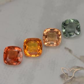 Achetez naturel 2,84ct multicolore saphir gems, coupe coussin, en provenance tanzanie chez gemselect. en stock, livraison internationale!