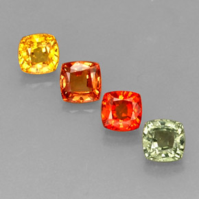 Achetez naturel 3,16ct multicolore saphir gems, coupe coussin, en provenance tanzanie chez gemselect. en stock, livraison internationale!
