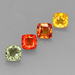 Achetez naturel 3,16ct multicolore saphir gems, coupe coussin, en provenance tanzanie chez gemselect. en stock, livraison internationale!