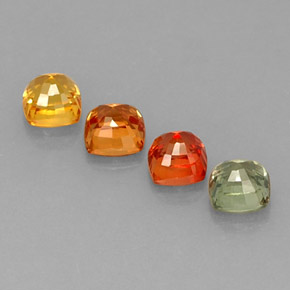 Achetez naturel 3,16ct multicolore saphir gems, coupe coussin, en provenance tanzanie chez gemselect. en stock, livraison internationale!