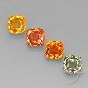 Achetez naturel 2,97ct multicolore saphir gems, coupe coussin, en provenance tanzanie chez gemselect. en stock, livraison internationale!