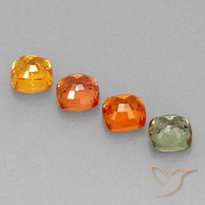 Achetez naturel 2,97ct multicolore saphir gems, coupe coussin, en provenance tanzanie chez gemselect. en stock, livraison internationale!