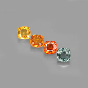 Achetez naturel ct multicolore saphir gems, coupe coussin, en provenance tanzanie chez gemselect. en stock, livraison internationale!