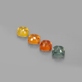 Achetez naturel ct multicolore saphir gems, coupe coussin, en provenance tanzanie chez gemselect. en stock, livraison internationale!